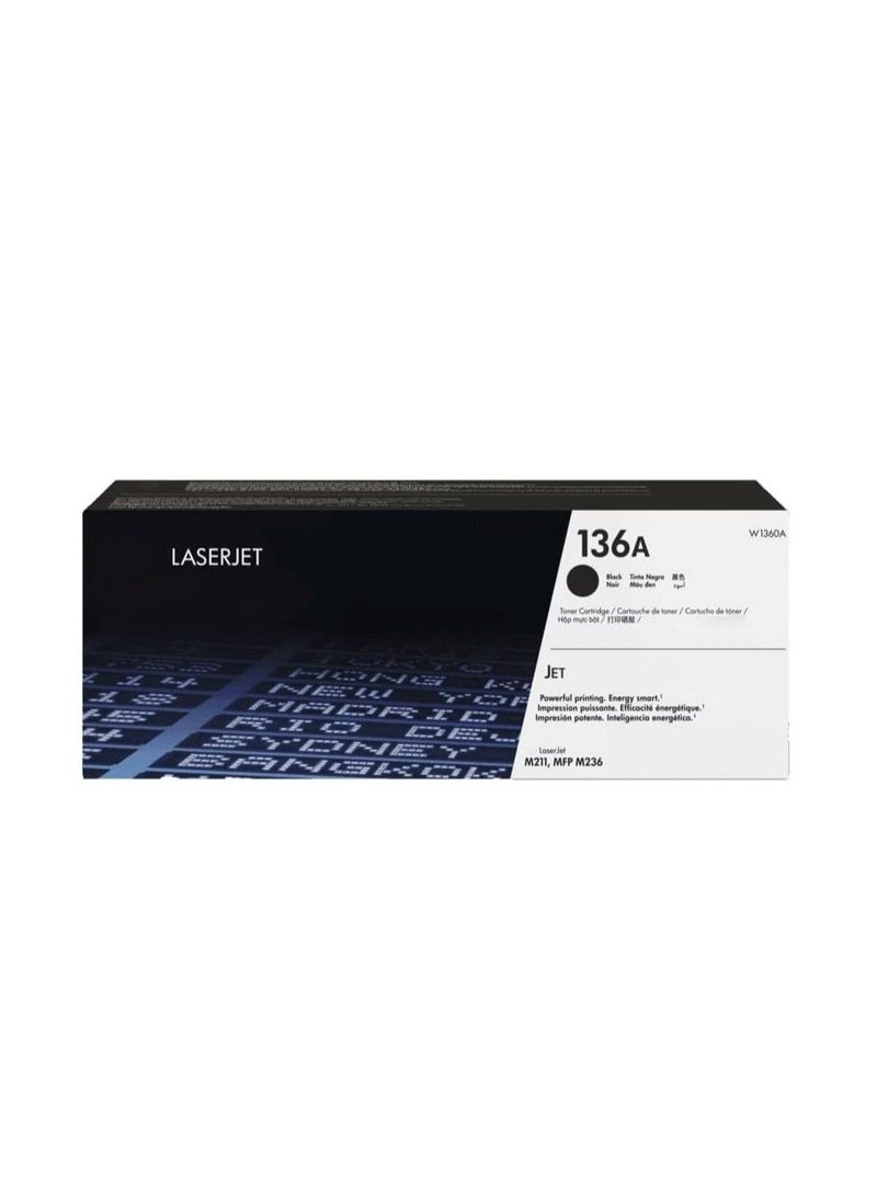 خرطوشة 136A حبر اسود 136A - W1360A للطابعات 136A أسود - Image 1