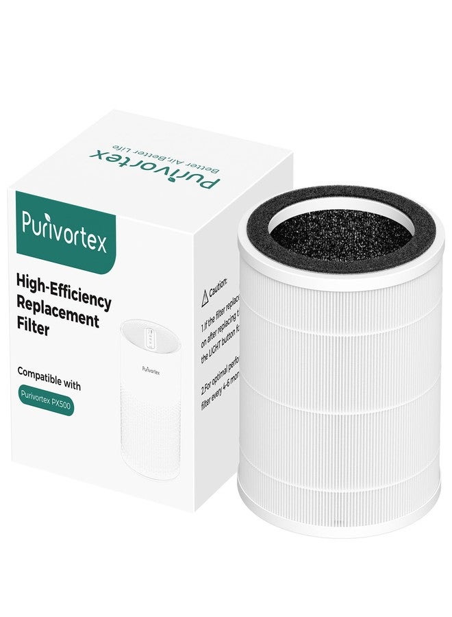 Purivortex PX500 Air Purifiers HEPA Replacement Filter, 3-in-1 Filter, White - Image 1