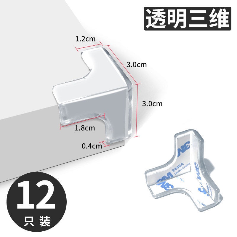 Glass Corner Protector, Right-Angle Table Corner Anti-Collision Guard, Silicone Edge Wrap, Corner Sticker, Anti-Bump Corner  Protector - Image 1
