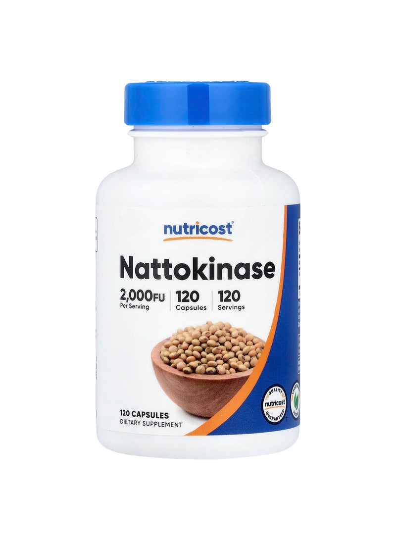 Nattokinase, 100 mg (2,000 FU), 120 Capsules