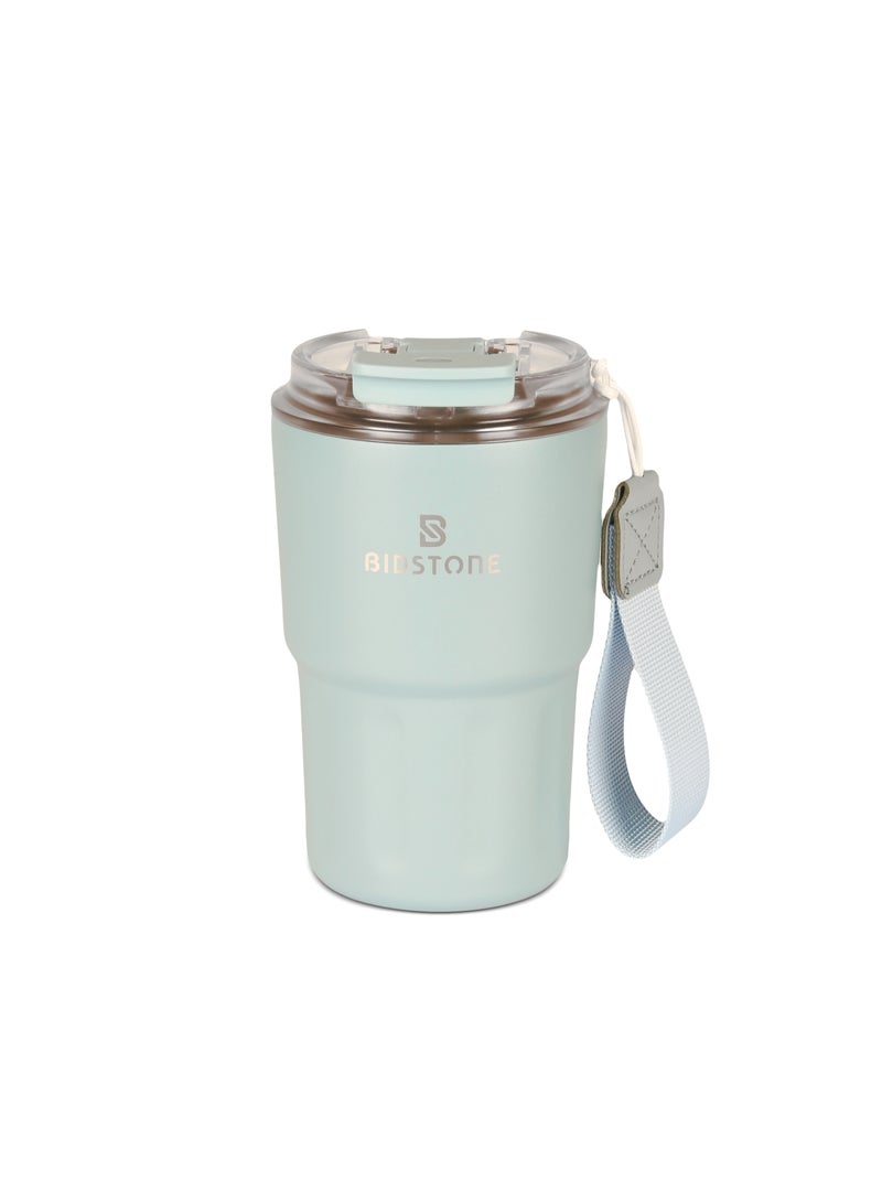 بيدستون كوب قهوة من الفولاذ المقاوم للصدأ مزدوج الجدار – سعة 400 مل، معزول حراريًا، كوب سفر، فنجان قهوة، زجاجة ماء، قارورة صغيرة - Image 5