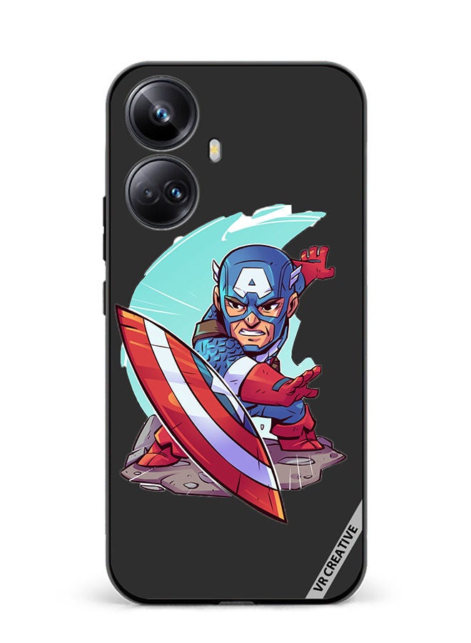 VR CREATIVE Protective Case Cover For Realme 10 Pro Plus Superhero Captain America Design Multicolour - Image 1