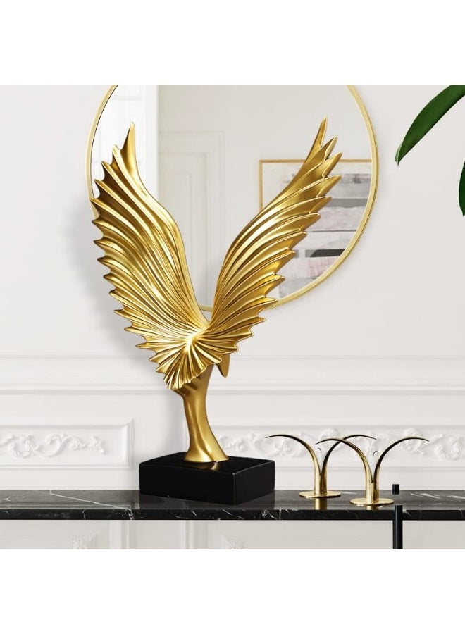 YelaJoy Spreads its Wings Ornaments Eagle Figurine Office Desk Decoration Crafts Living Room Statues Opening Gift (Gold) - Image 4