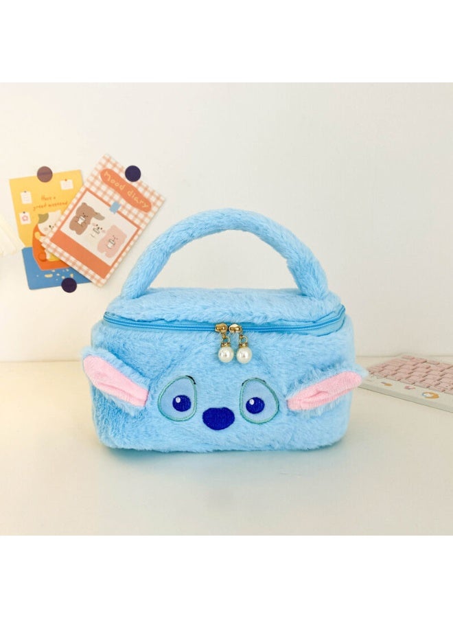 STITCH 8-inch Stitch blue portable plush cosmetic bag  - Image 1