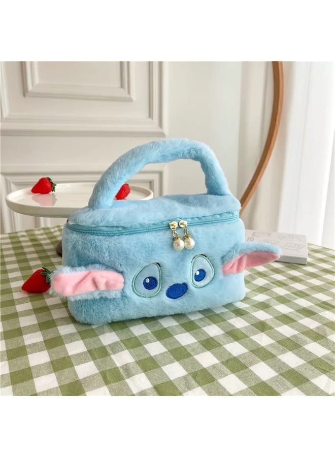 STITCH 8-inch Stitch blue portable plush cosmetic bag  - Image 2
