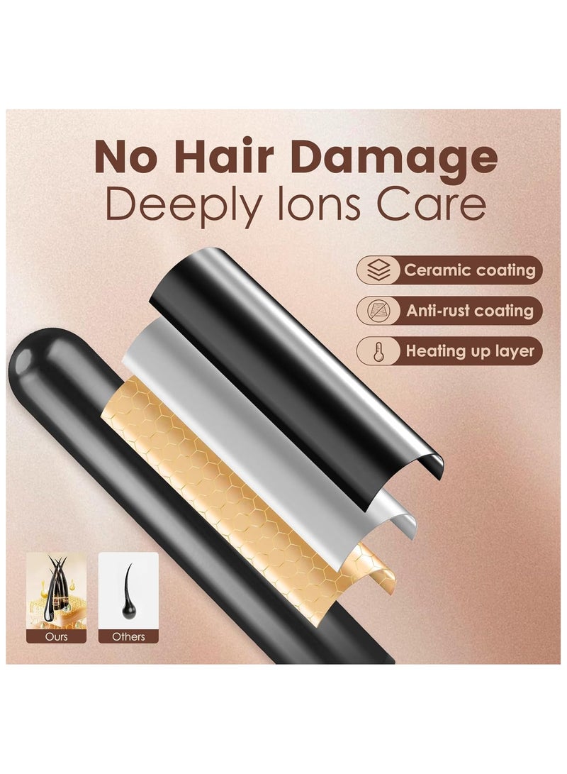 PANDA JOJO 5 in 1 Curling Iron Set with Temperature Display, Curling Iron Set with 5 Interchangeable Ceramic Curling Wands and Heat Protective Glove, Instant Heat Up, Suitable for All Hair Types - Image 5