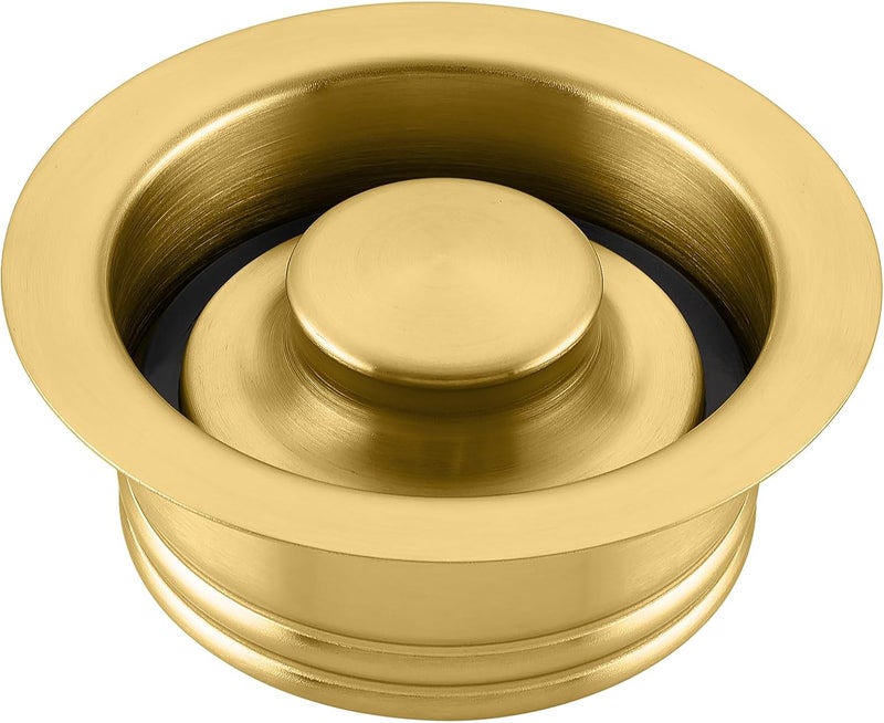 Luxier GD02-G Kitchen Sink Garbage Disposal Flange and Stopper in Brushed Gold - Image 1