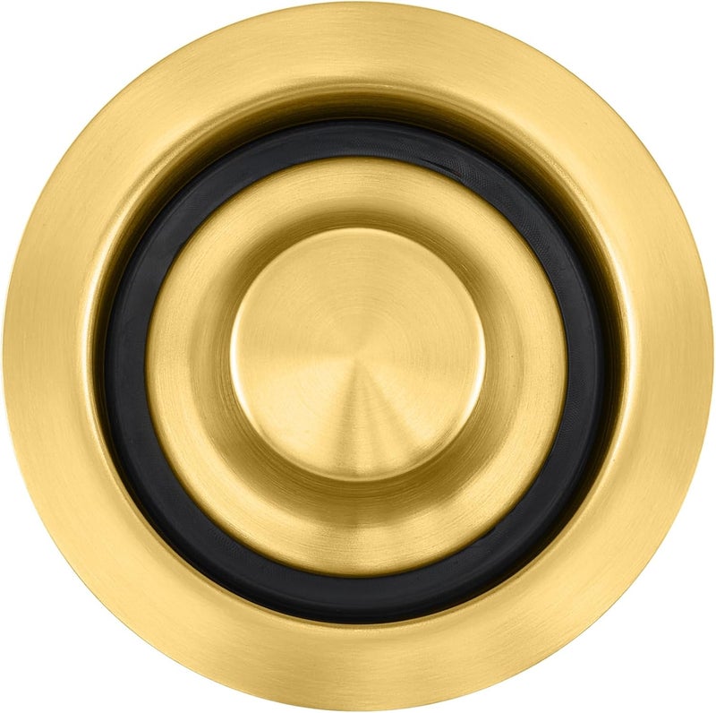 Luxier GD02-G Kitchen Sink Garbage Disposal Flange and Stopper in Brushed Gold - Image 3