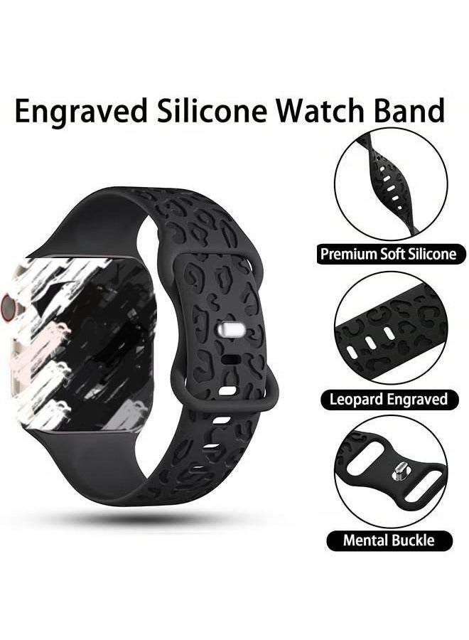 Band , Comfort for Everyday Wear (42mm/44mm/45mm), Fashionable Premium Black 1 Piece - Image 3