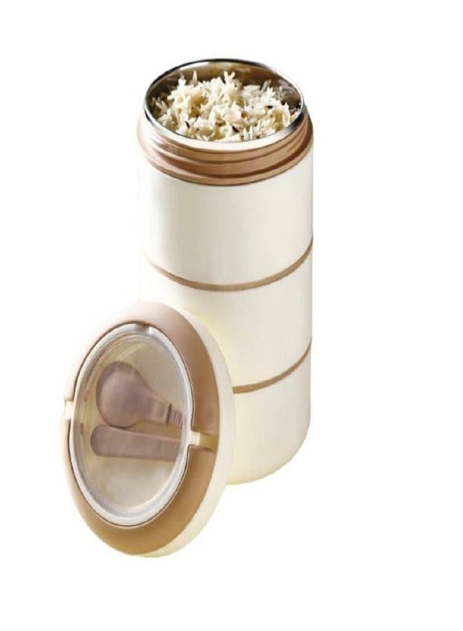 Ansawi Lunch Box Cute Big Bite Lunch Box | Insulated Lunch Box for School New Elegant Tiffine Box for School, Office, and Small Picnic (3 Layer) - Image 1