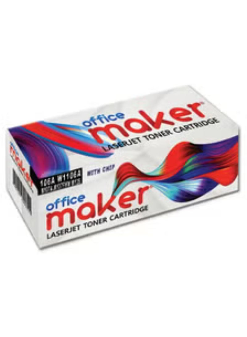 Office Maker 106A Toner Cartridge For Laser 107 MFP135 MFP137 Black - Image 1