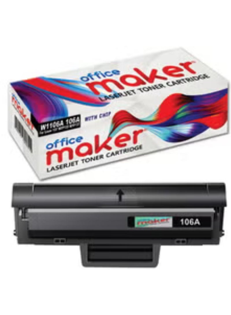 Office Maker 106A Toner Cartridge For Laser 107 MFP135 MFP137 Black - Image 2