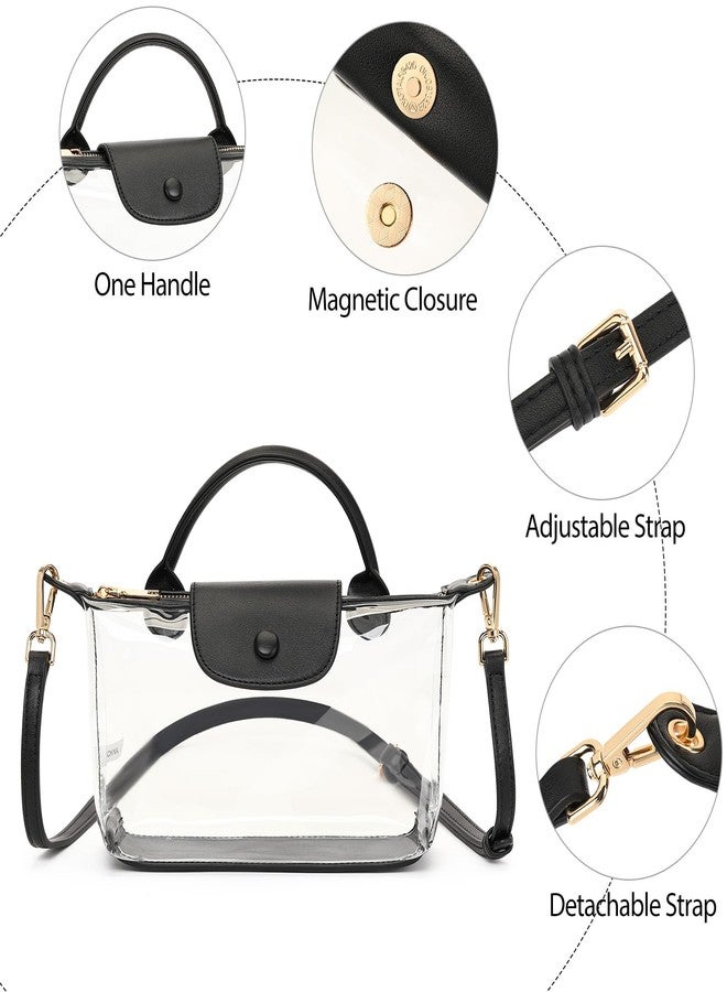 FALAN MULE Clear Crossbody Bag Stadium Approved Leather Purse Bag for Concerts Sports Festivals - Image 5