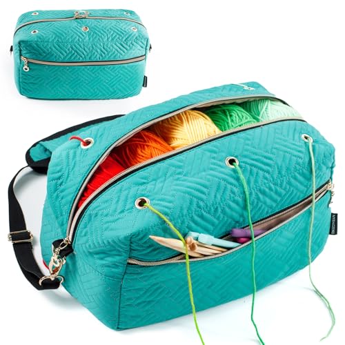 MYBAGZING Crochet Bag Organizer Knitting Crocheting Yarn Storage Yarn Holder for Accessories Gifts - Image 1