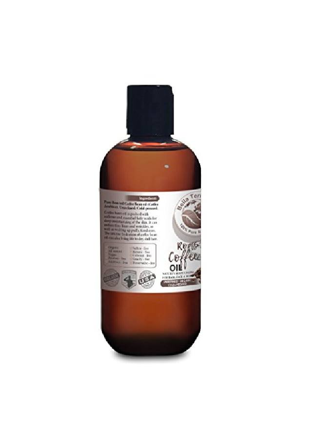 Bella Terra Oils New Roasted Coffee Bean Oil. 8Oz. Coldpressed. Unrefined. Organic. 100% Pure. Rich In Antioxidants. Hexanefree. Improves Undereye Circles. Natural Moisturizer. For Hair Skin Nails Stretch Marks. - Image 3
