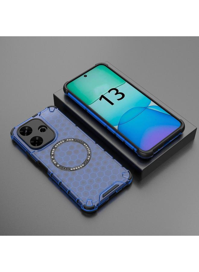 S-TOP Case For Redmi 13 4G Global Honeycomb Magnetic Ring Shockproof Phone Case - Image 2