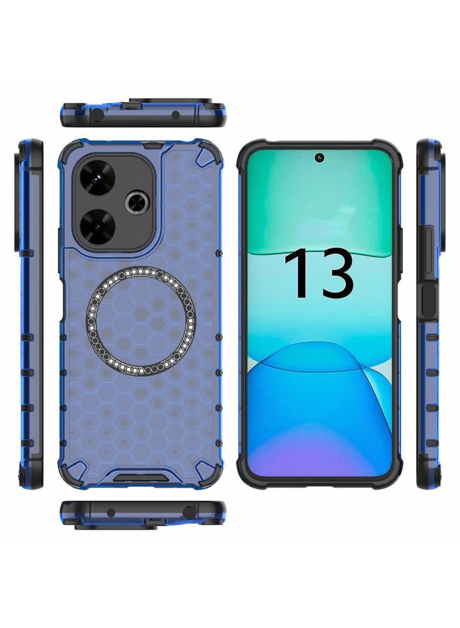 S-TOP Case For Redmi 13 4G Global Honeycomb Magnetic Ring Shockproof Phone Case - Image 3