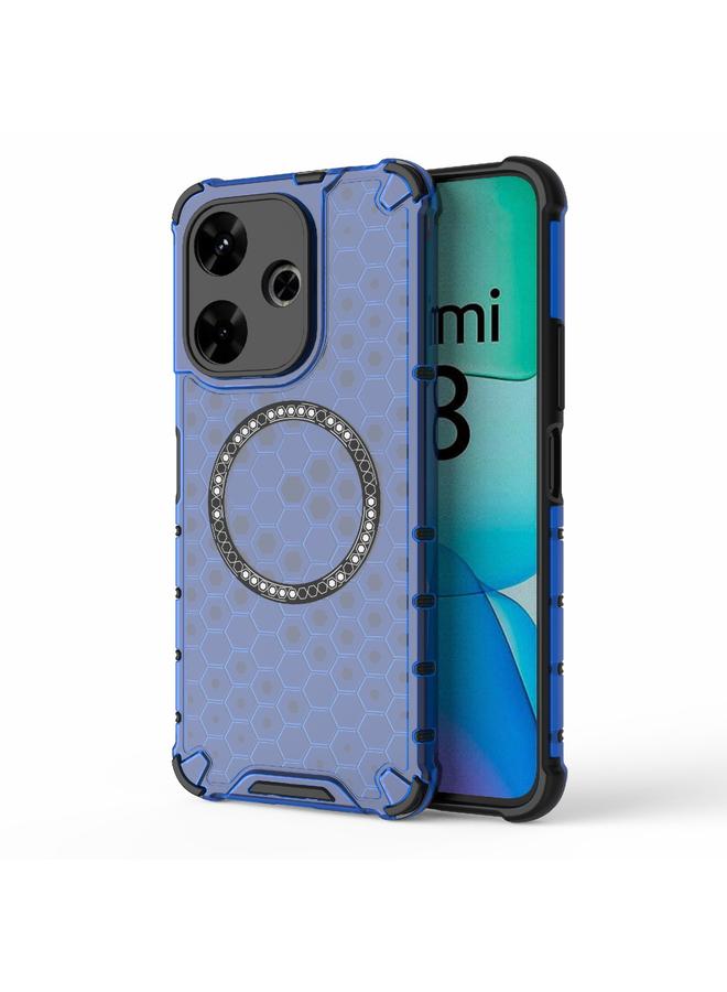 S-TOP Case For Redmi 13 4G Global Honeycomb Magnetic Ring Shockproof Phone Case - Image 1