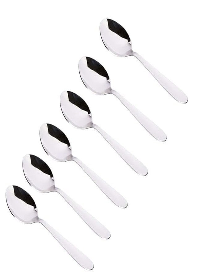 Makekartz.com Silverware Tea Spoons Stainless Steel for Home and Kitchen Stylish Dishwasher (6 Pcs) - Image 1