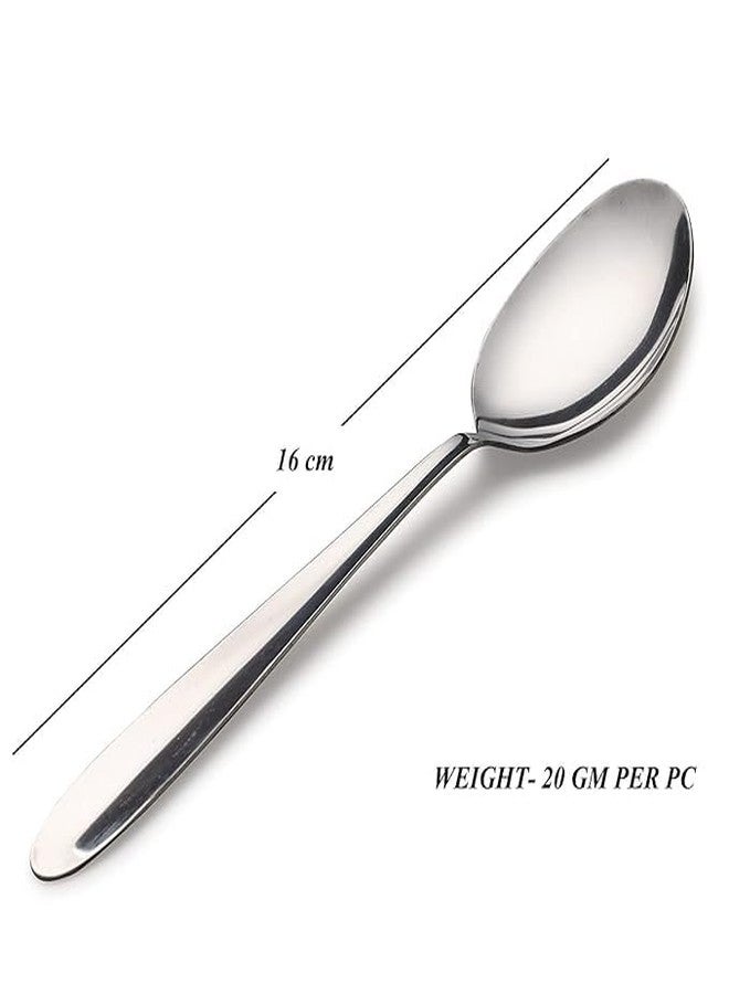 Makekartz.com Silverware Tea Spoons Stainless Steel for Home and Kitchen Stylish Dishwasher (6 Pcs) - Image 2