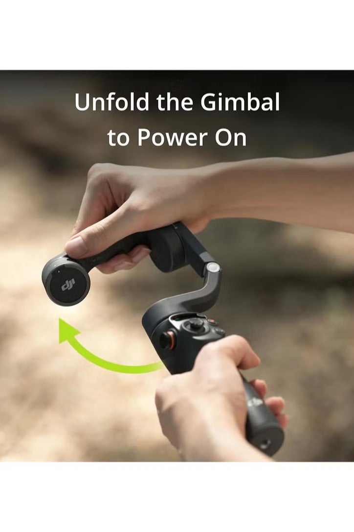 Dji World Osmo Mobile 6 intelligent cloud platform,3-axis mobile cloud platform, Android and iPhone cloud platform, video blog stabilizer YouTube and TikTok video, built-in extension rod, support official warranty (black)  - Image 2