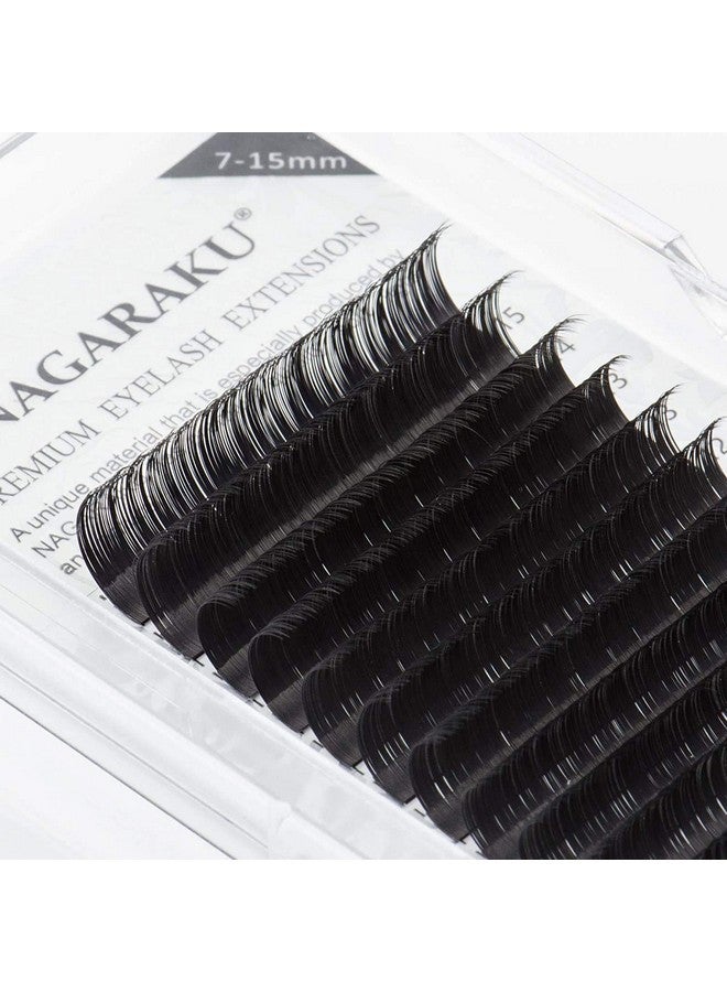 NAGARAKU Eyelash Extensions Individual Faux Mink Eyelash False Eyelashe Classic Eyelash Individual Eyelashes (0.15 Thickness, C Curl) - Image 5