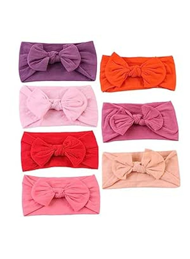 7Pcs Elastic Bowknot Headbands for Daily Wear Parties Photoshoots Girls Boys - Image 1