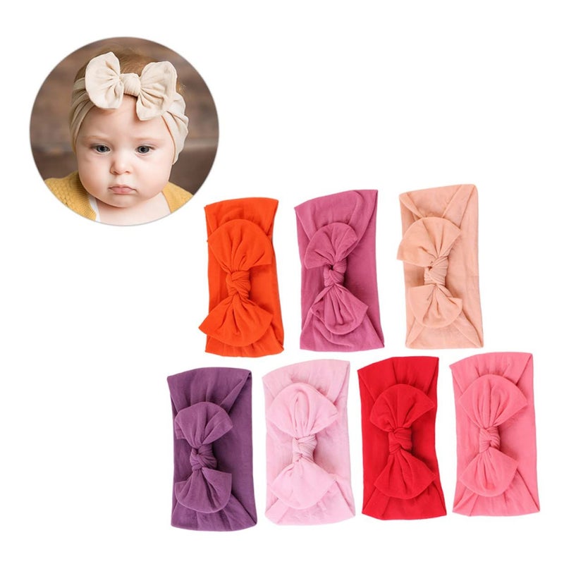 7Pcs Elastic Bowknot Headbands for Daily Wear Parties Photoshoots Girls Boys - Image 5