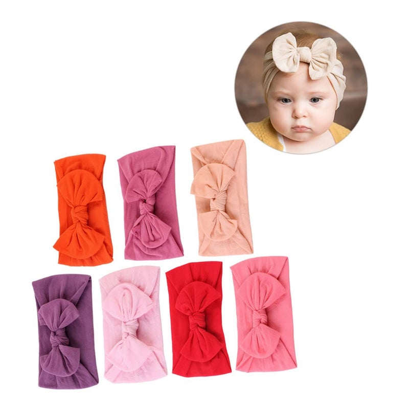 7Pcs Elastic Bowknot Headbands for Daily Wear Parties Photoshoots Girls Boys - Image 3