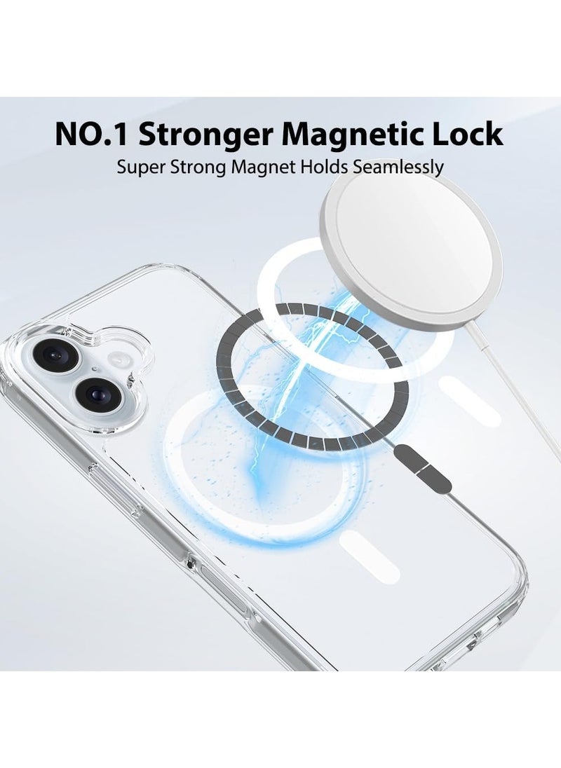 Denx Crystal Clear Magnetic Case for iPhone 16, super Grade Drop Tested Shockproof Anti-Scratch Clear Slim Thin Magnetic Case, (Clear)  - Image 2