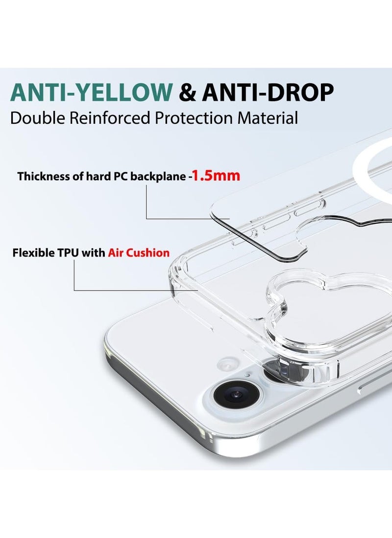 Denx Crystal Clear Magnetic Case for iPhone 16, super Grade Drop Tested Shockproof Anti-Scratch Clear Slim Thin Magnetic Case, (Clear)  - Image 5