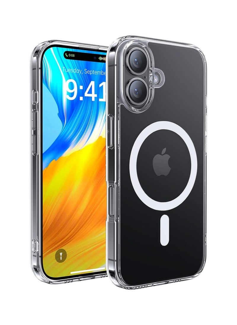 Denx Crystal Clear Magnetic Case for iPhone 16, super Grade Drop Tested Shockproof Anti-Scratch Clear Slim Thin Magnetic Case, (Clear)  - Image 1