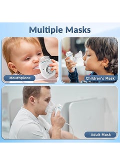 DUKASOU Portable Nebulizer for Adults, Handheld Nebulizer for Kids, Portable Nebulizer Machine, with 2 Masks & Mouthpiece, Automatic Cleaning, for Home, Car, Outdoor  - Image 5