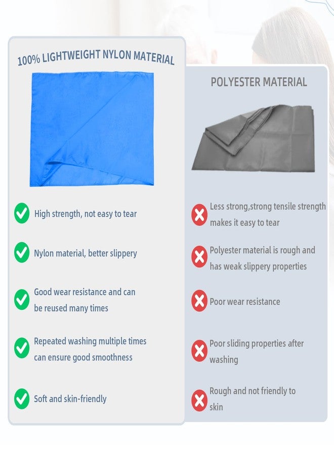 EHUCONELDEX Tubular Slide Sheet for Moving Patient,Sliding Draw Sheets to Assist Transferring Elderly or Bedridden,Used for Cars, Wheelchairs,Hospital Bed, Home Care(Dark Blue, 27.5"x47.2") - Image 5