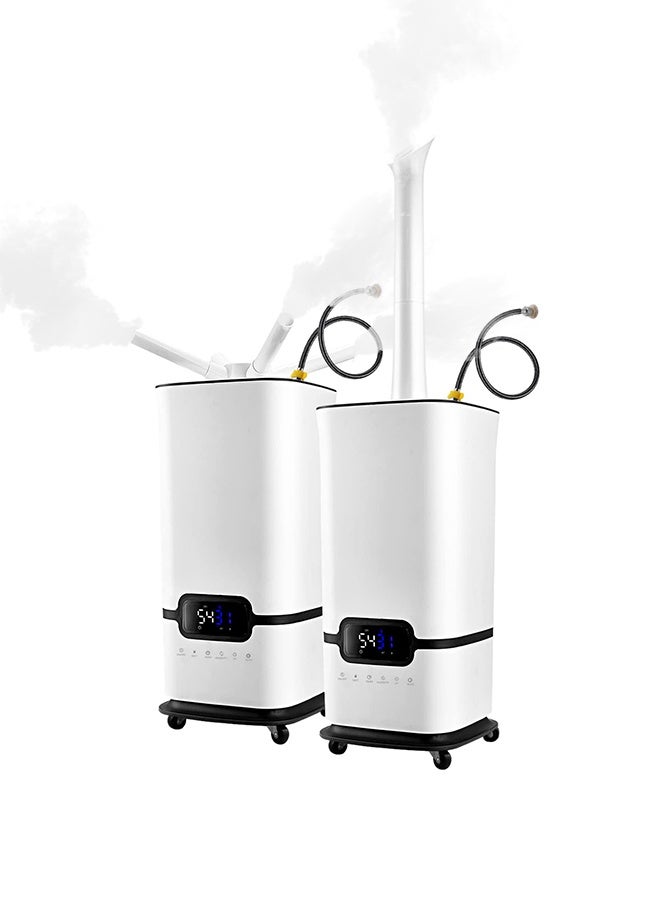 Industrial Humidifier Commercial Humidifier with Water Pipe 1500ML/h Cool Mist Humidifier, 16L Whole House Humidifier Top Filled, UV sterilization, ntelligent timing, 3 core atomizer tablets,Large Room Green House