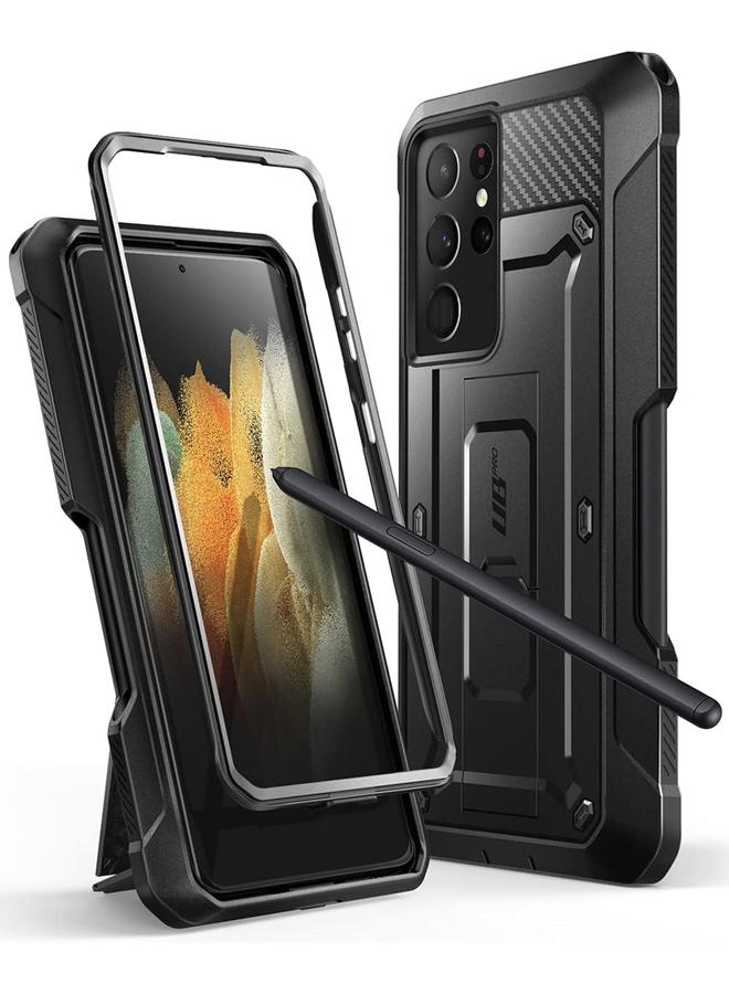 SupCase Unicorn Beetle Pro Series Case Designed For Samsung Galaxy S21 Ultra 5G 2021 Release Full Body Rugged Holster And Kickstand Case With S Pen Slot Without Built In Screen Protector Black - Image 1