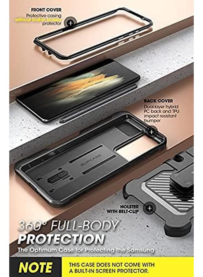 SupCase Unicorn Beetle Pro Series Case Designed For Samsung Galaxy S21 Ultra 5G 2021 Release Full Body Rugged Holster And Kickstand Case With S Pen Slot Without Built In Screen Protector Black - Image 2