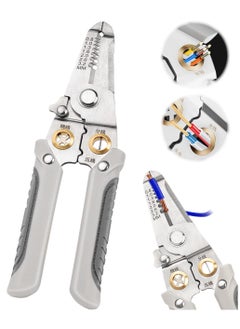 Generic Multifunction Wire Stripper, 6 in 1 Special Wire Stripper Tool for Electrician, Stainless Steel Wire Stripper, Multifunction Wire Pliers for Stripping Cutting Electric Cable Stripper Crimping  - Image 1