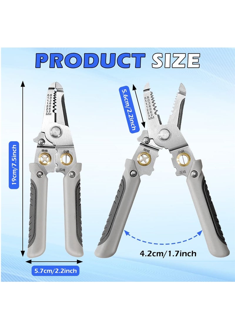 Generic Multifunction Wire Stripper, 6 in 1 Special Wire Stripper Tool for Electrician, Stainless Steel Wire Stripper, Multifunction Wire Pliers for Stripping Cutting Electric Cable Stripper Crimping  - Image 5