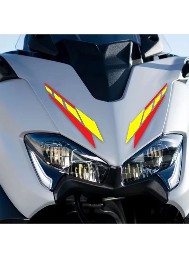 Blue Red Geometric Motorcycle Decals 2PCS Durable PET Waterproof UV Resistant 9 84x2 17 Inch - Image 3