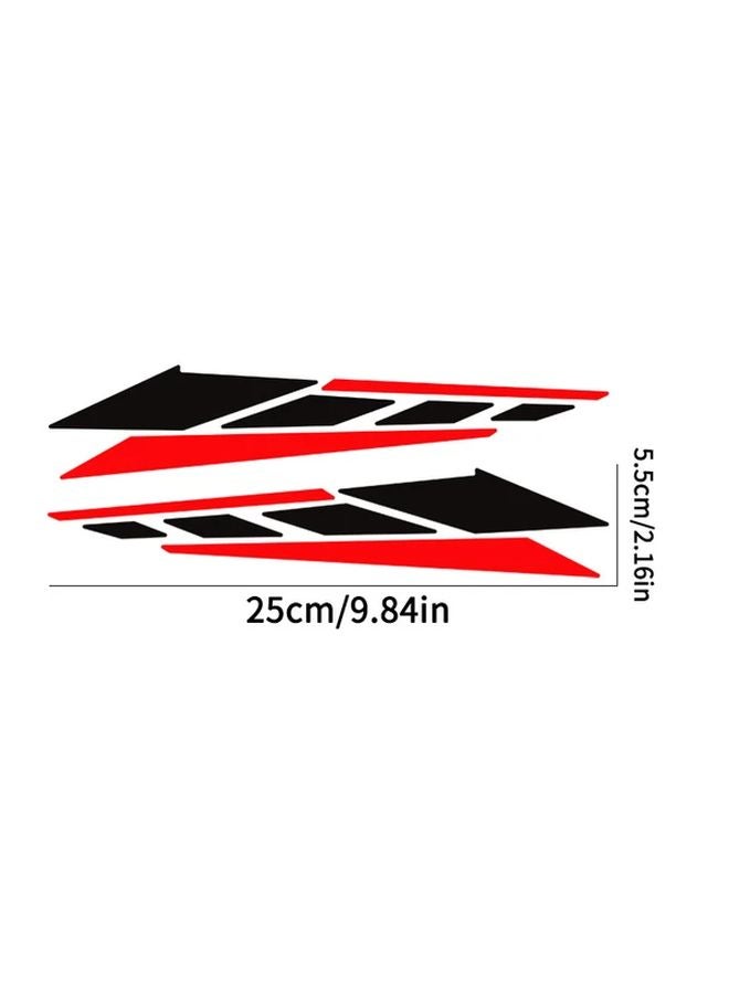 Blue Red Geometric Motorcycle Decals 2PCS Durable PET Waterproof UV Resistant 9 84x2 17 Inch - Image 2