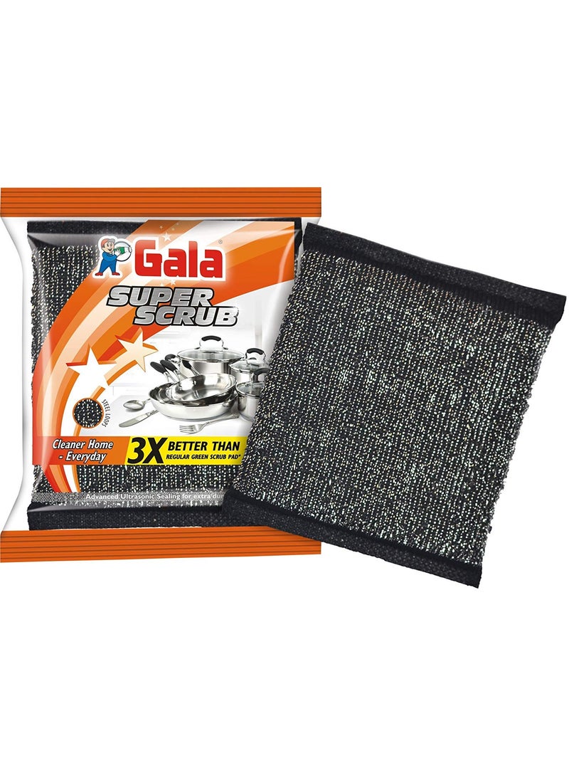 Gala Gala Super Scrub Set (Black, Pack of 16)  - Image 1