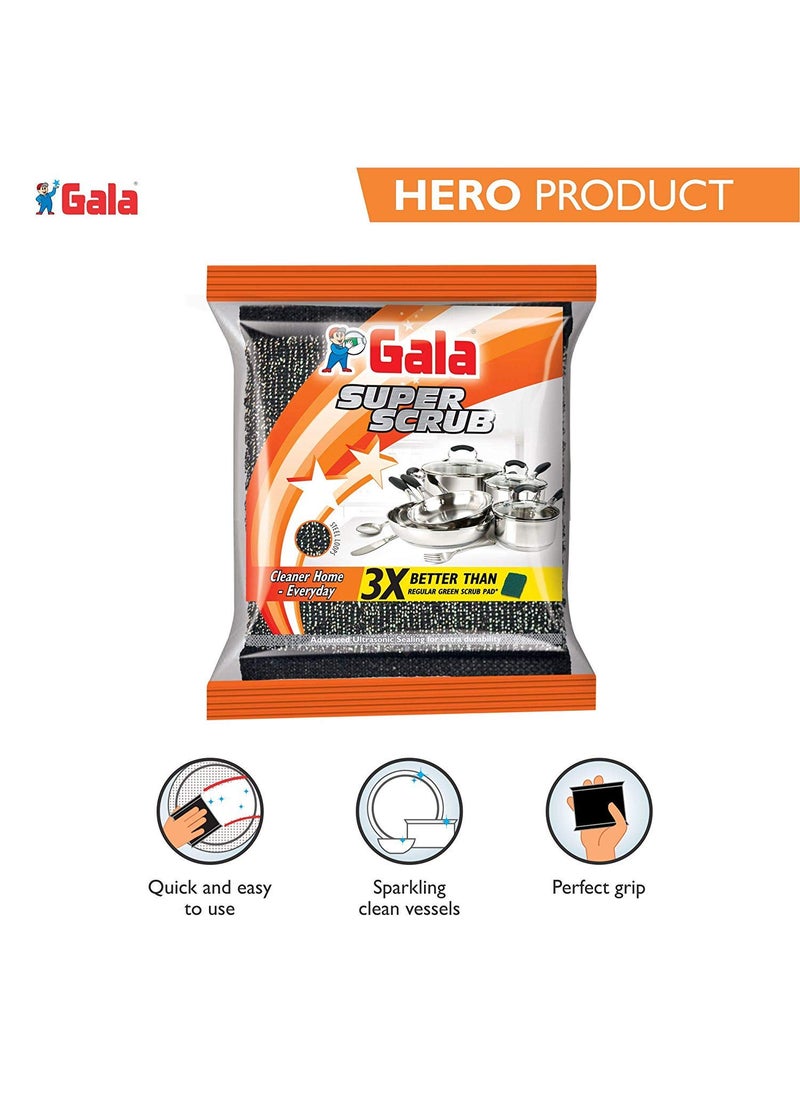 Gala Gala Super Scrub Set (Black, Pack of 16)  - Image 3