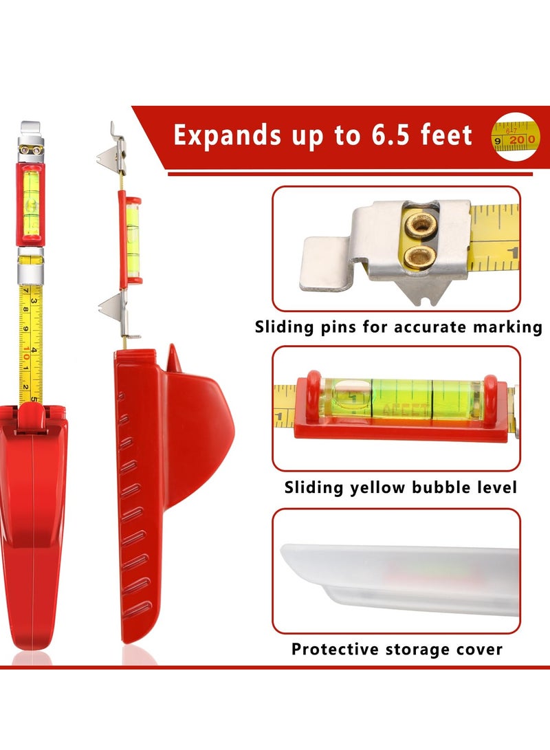 KASTWAVE Picture Hanging Tool with level, All-in-One Hang It Picture Hanging Tool with Rule, Portable Picture Leveling and Hanging Tool, Picture Hanging Level for Hang Pictures, Mirrors, TVs, and Shelves - Image 4