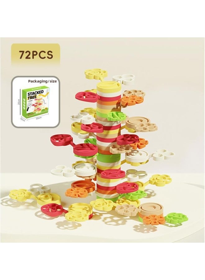 Loquat Children's Puzzle Toys Puzzle Assembled Children Aged 3-6 Assembled The Tree Of Wisdom-Color:72 Pieces-【basic Color Box】 Tree Of Wisdom Pile Music - Image 1