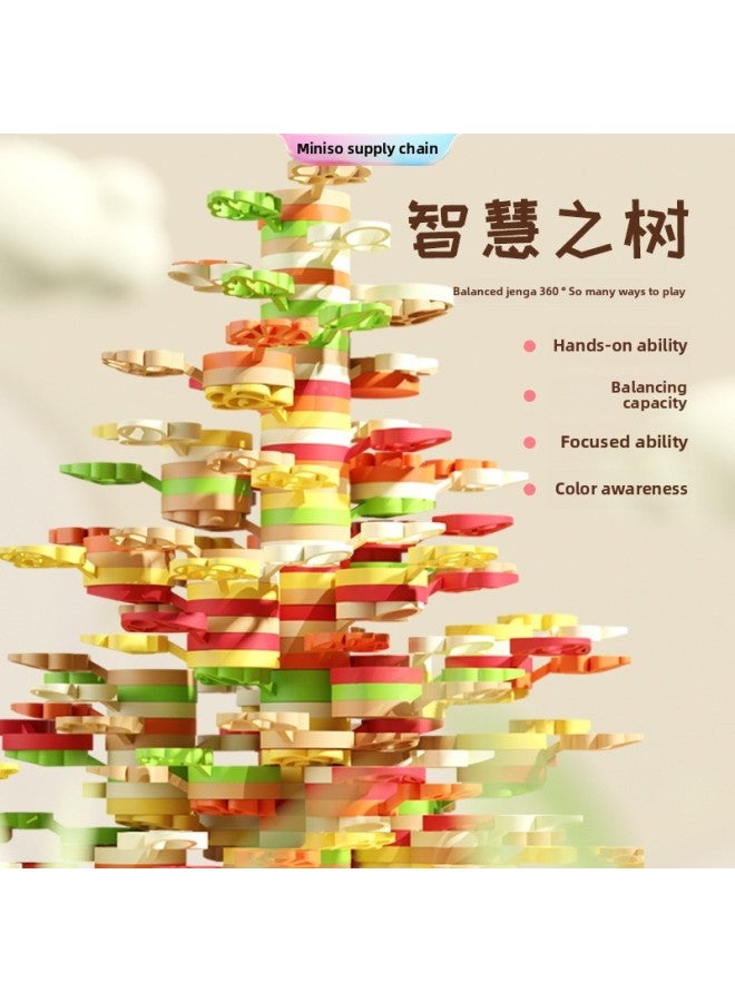 Loquat Children's Puzzle Toys Puzzle Assembled Children Aged 3-6 Assembled The Tree Of Wisdom-Color:72 Pieces-【basic Color Box】 Tree Of Wisdom Pile Music - Image 2