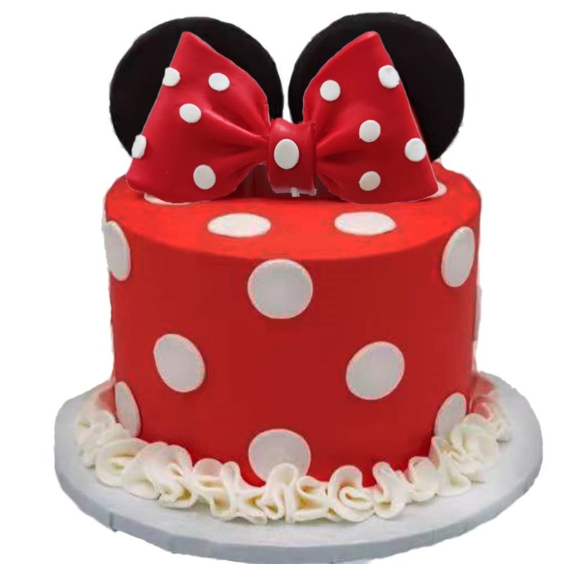 GmakCeder Mouse Cake Topper Bow and Ears for Birthday (Red) - Image 3