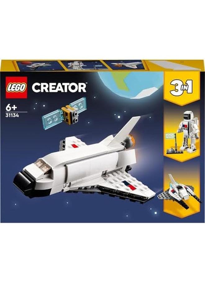 LEGO - Creator 3 In 1 Space Shuttle Astronaut And Spaceship Building Block Kids Toy Age 6 Plus 31134 144 Pieces - Image 1