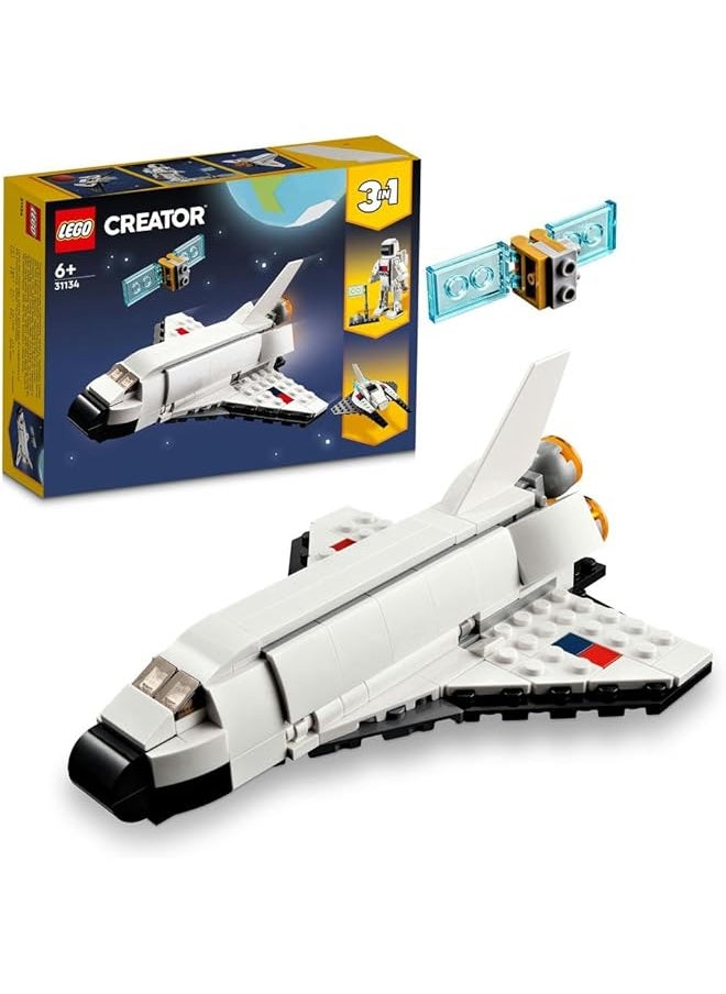 LEGO - Creator 3 In 1 Space Shuttle Astronaut And Spaceship Building Block Kids Toy Age 6 Plus 31134 144 Pieces - Image 1
