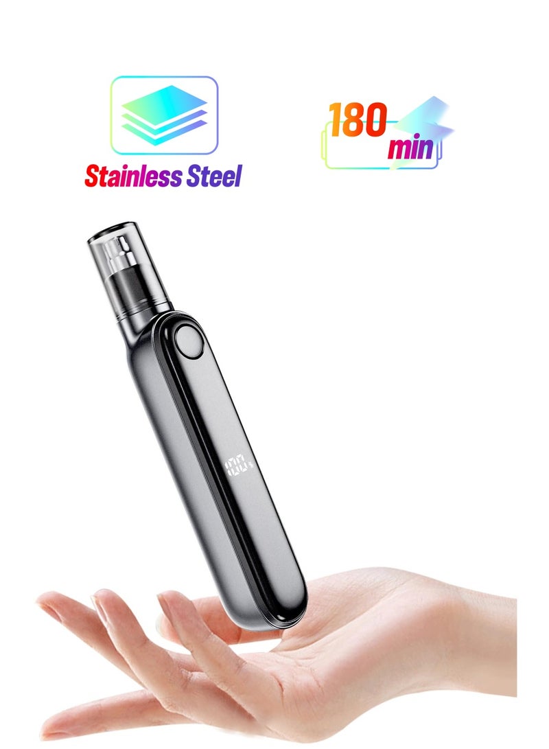 Excefore Nose Hair Trimmer with LCD Display, USB Rechargeable Ear and Nose Trimmer for Men Women, Waterproof Dual Edge Blades Ear and Nose Hair Trimmer Clipper Nose Trimmer Nose Clippers - Image 1